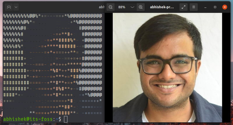 Abhishek colored ascii