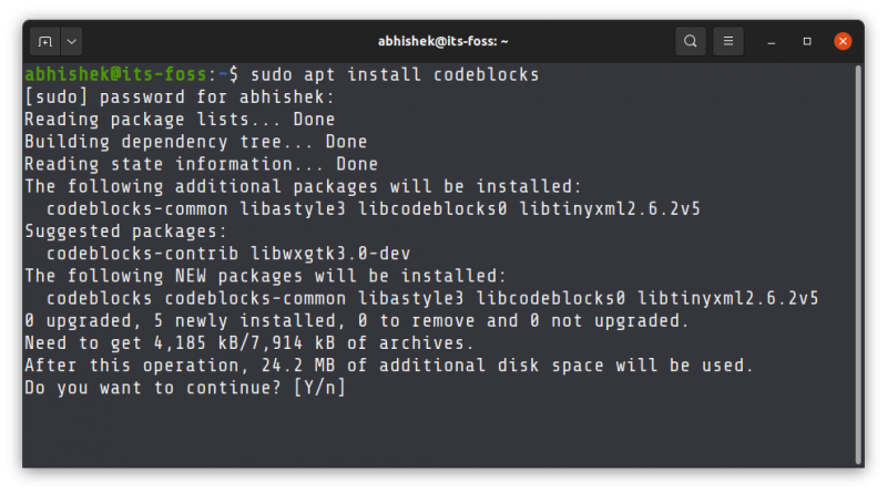 install code blocks ubuntu