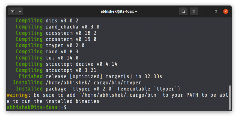 Test Your Typing Speed in Linux Terminal With Ttyper