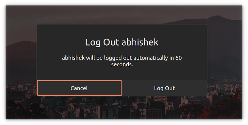 logout ubuntu