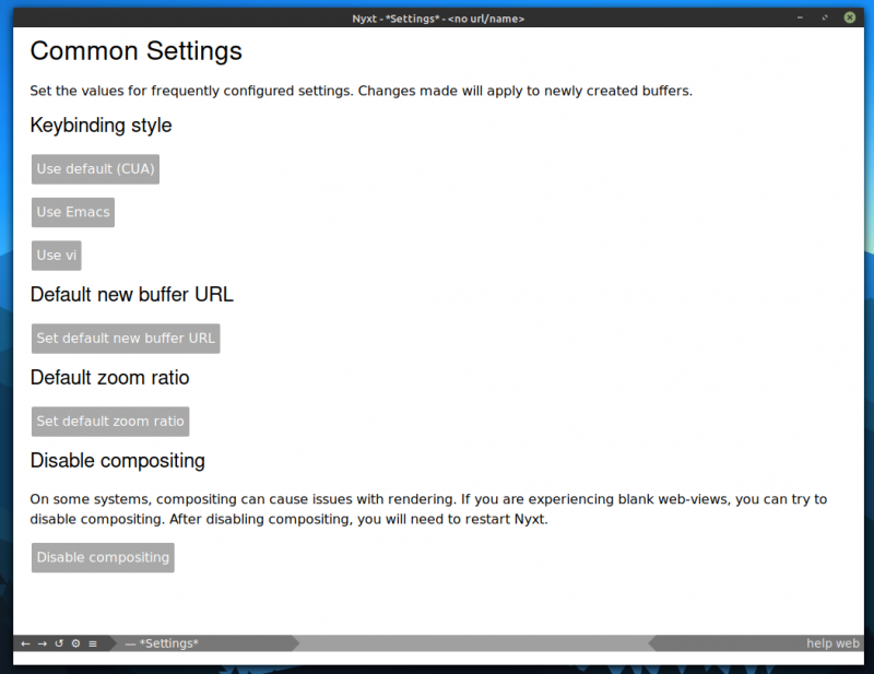 nyxt browser settings