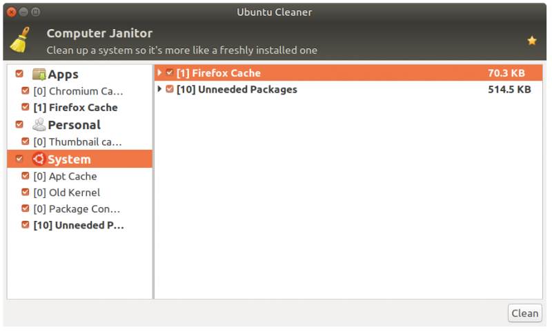 ubuntu cleaner