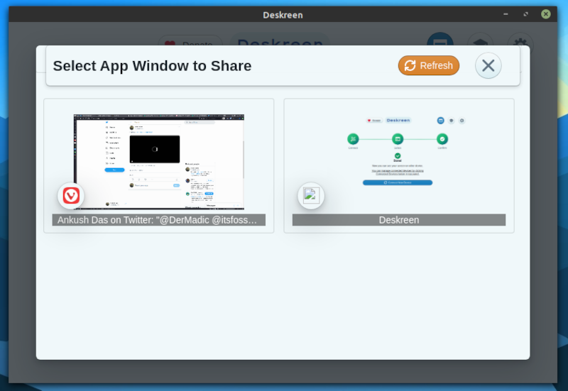 deskreen app window