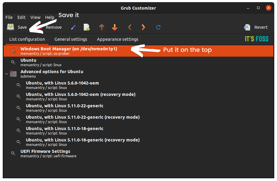 Change Boot Order in Windows Linux Dual Boot with Grub Customizer