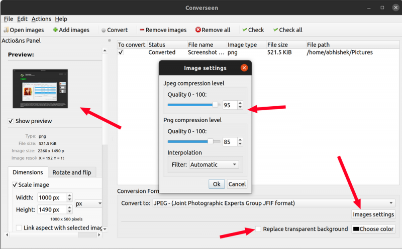 converseen features overview copy