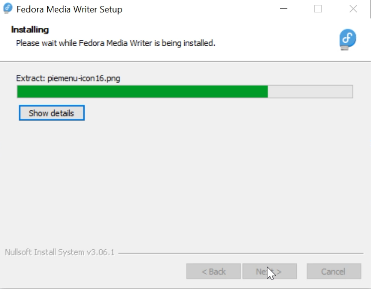 installing fedora media writer tool windows