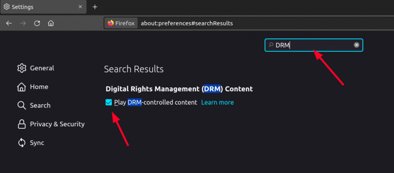 drm firefox