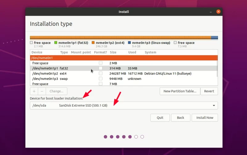 bootloader location