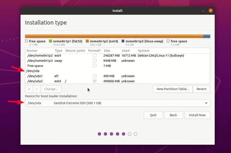 double check device for bootloader location