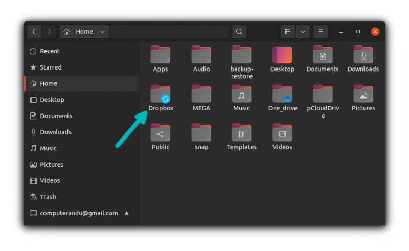 dropbox folder ubuntu