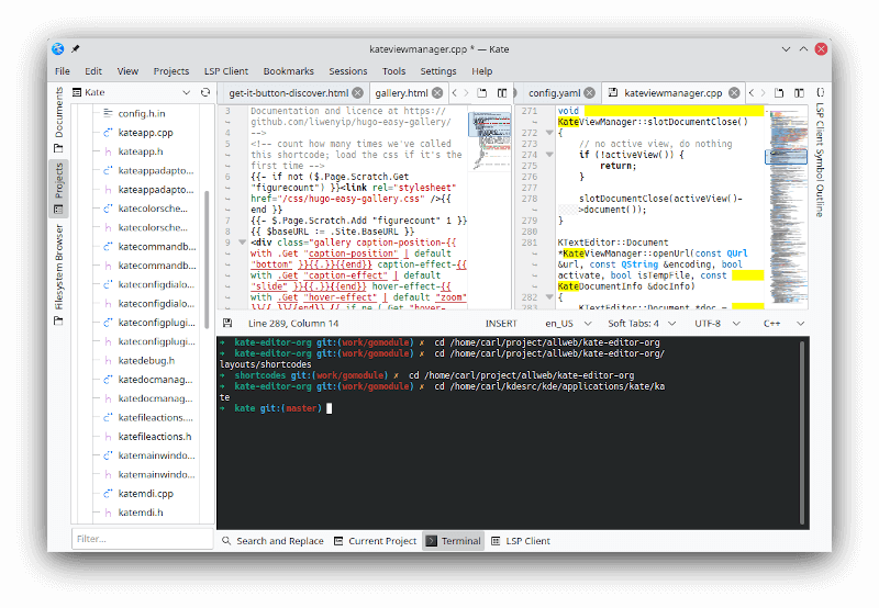 kate editor screenshot