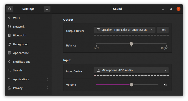 sound settings ubuntu
