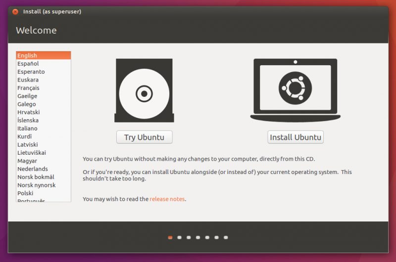 try ubuntu install ubuntu