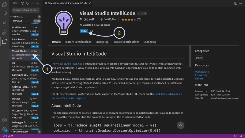 Find and install extensions - Visual Studio (Windows)