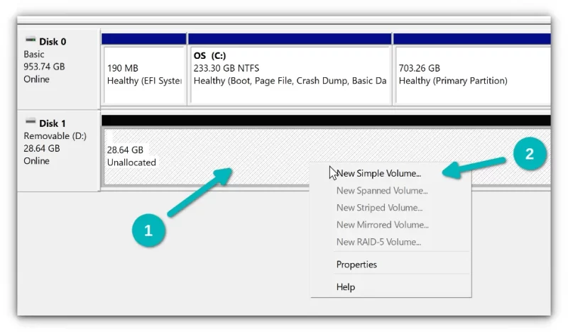 create new partition