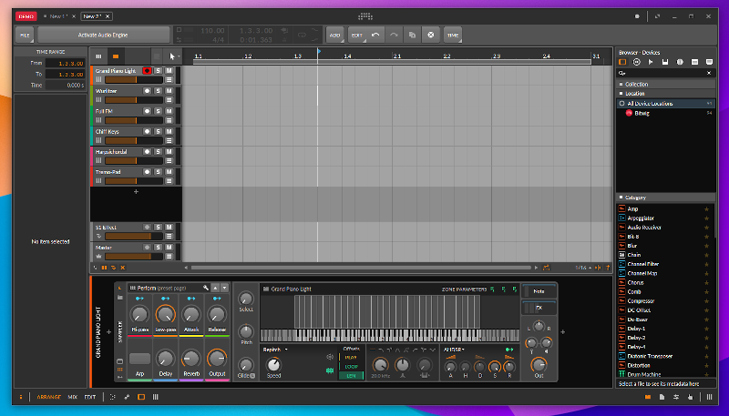 a screenshot of bitwig studio