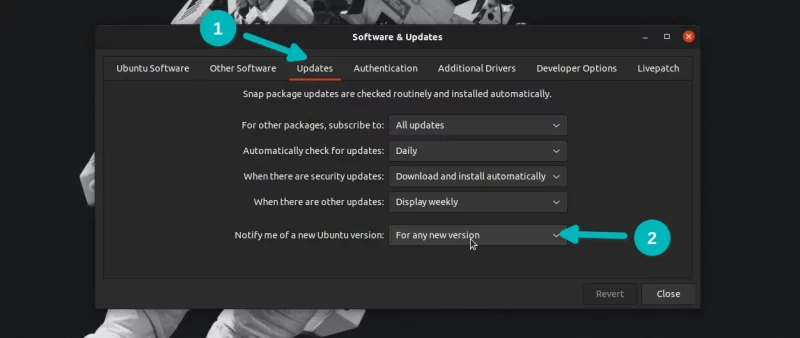 Make sure that settings are right for new Ubuntu version notification