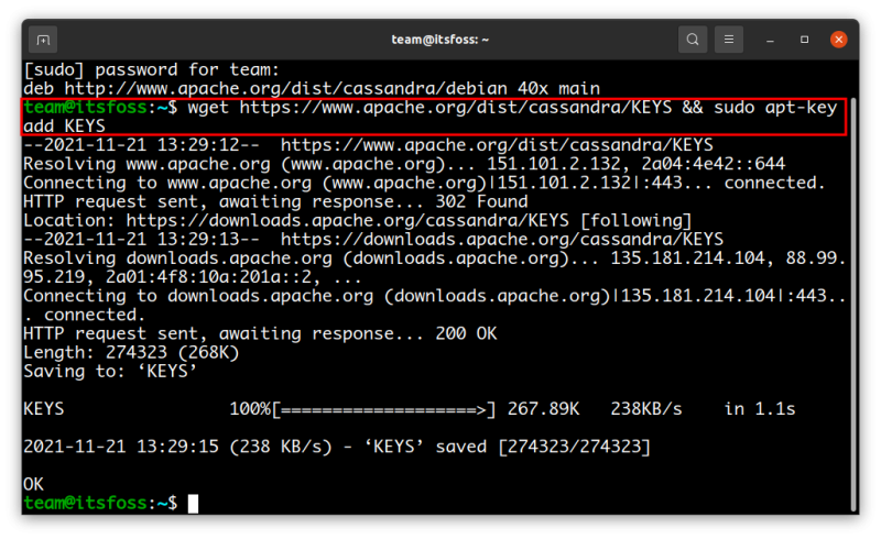 installing the debian packages step 2