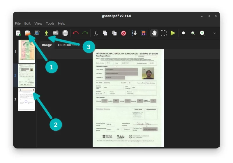 combine images to pdf gscan2pdf