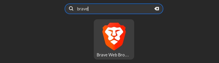 Start Brave browser in Fedora Linux