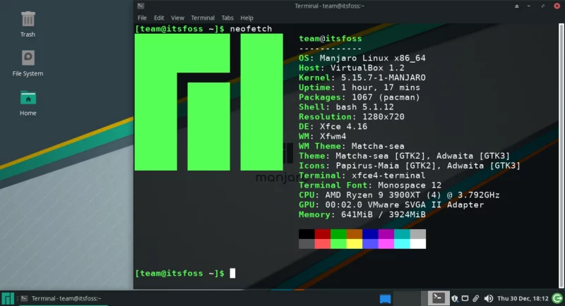 02 neofetch manjaro 1