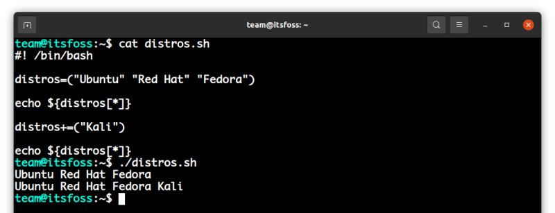 usando arrays en bash 2