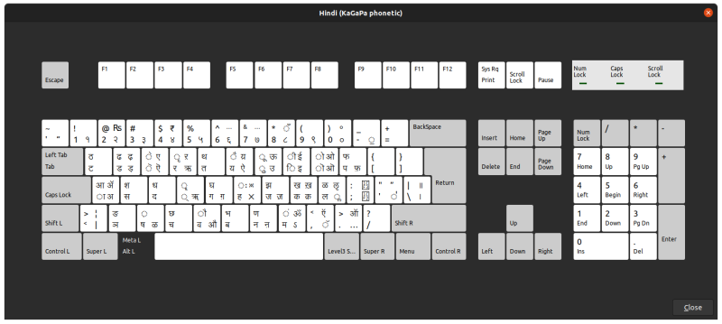 computer hindi keyboard layout