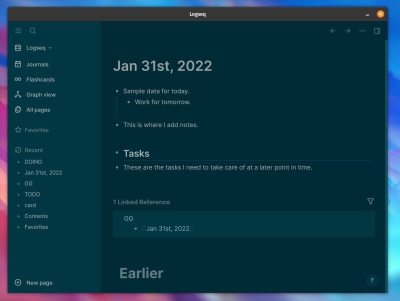 logseq screenshot