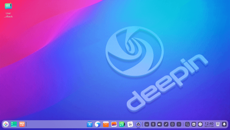 Deepin desktop screenshot