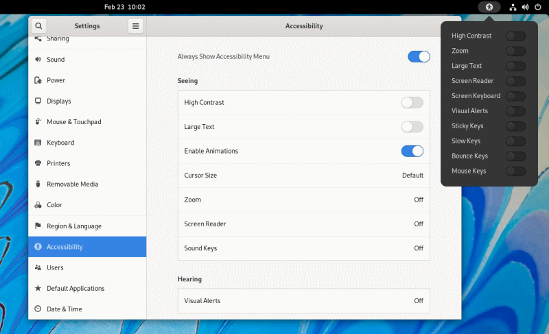 gnome accessibility