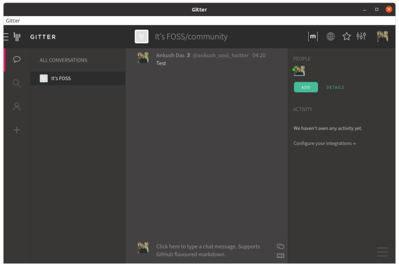 gitter dark mode