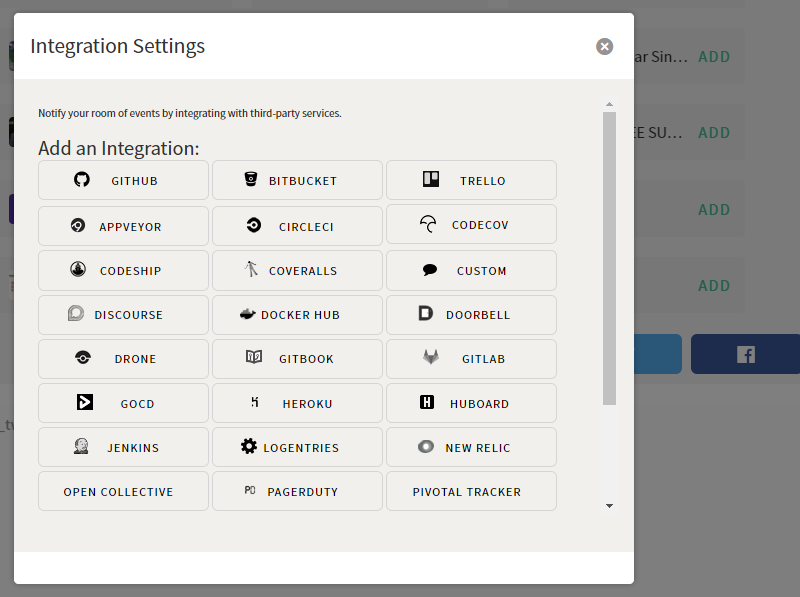 gitter integrations