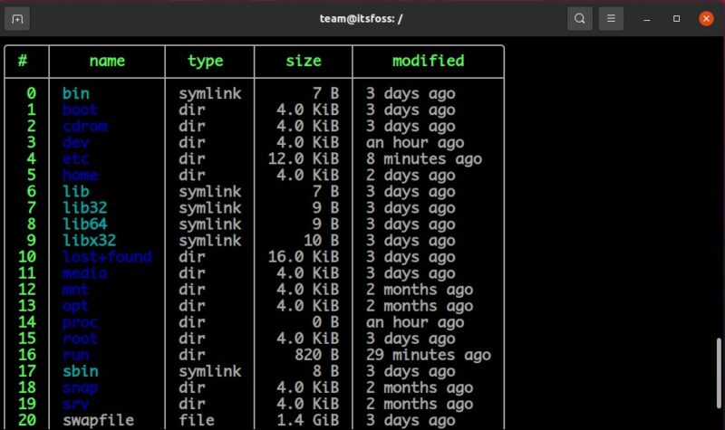 nushell example