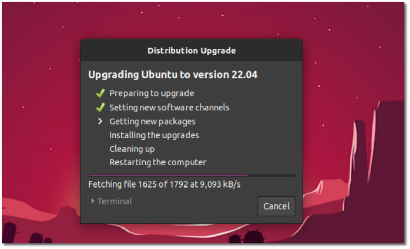 Upgrade: Downloading new packages