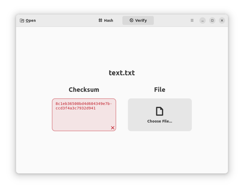 collision input checksum