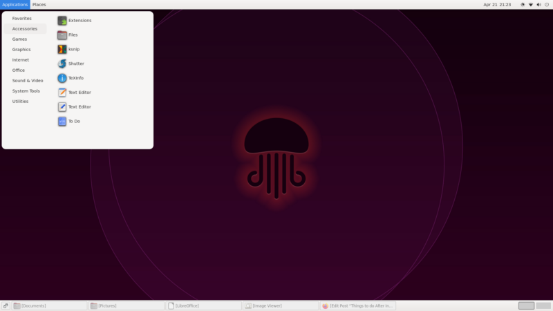 Ubuntu: Logged into GNOME Classic Session