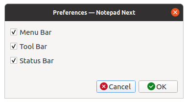 notepad next preferences