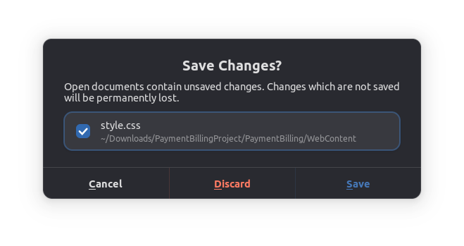 save prompt gnome text editor