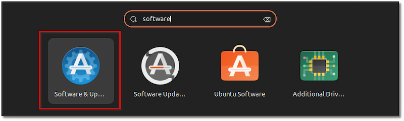 Software and Updates Tool in Ubuntu Activities Overview