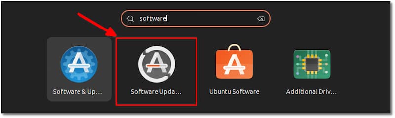 Software Updater in Ubuntu 22.04 Activities Overview