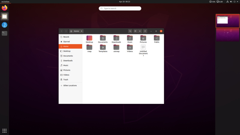 ubuntu 20 04 activities