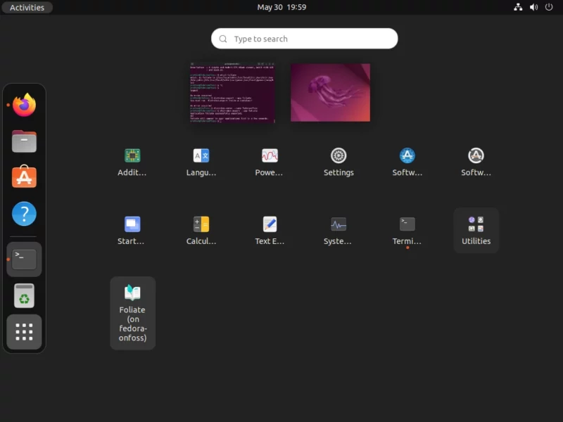 Getting Foliate (installed in Fedora) visible in Ubuntu's Application Menu