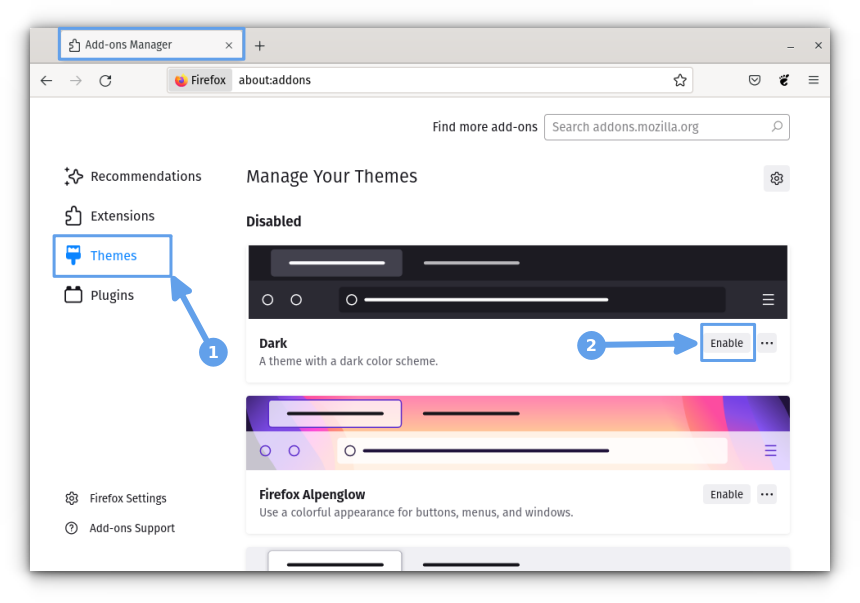firefox dark mode extension
