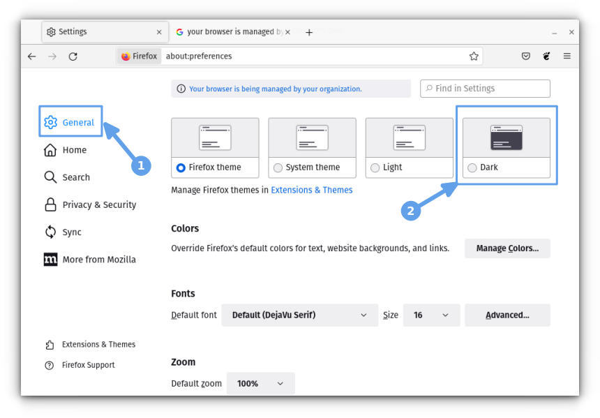 firefox addon force dark mode