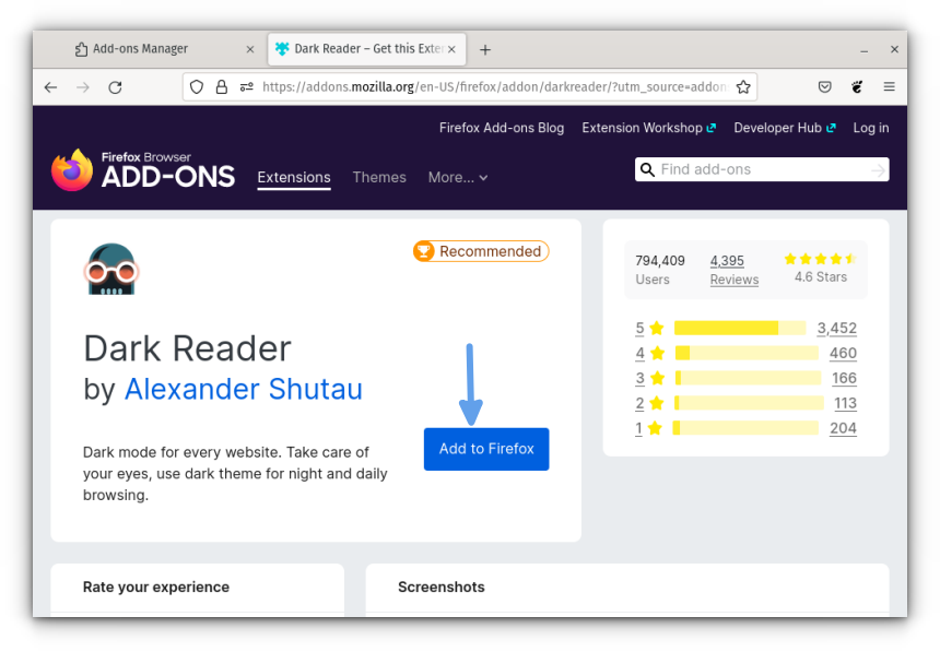firefox pdf dark mode addon