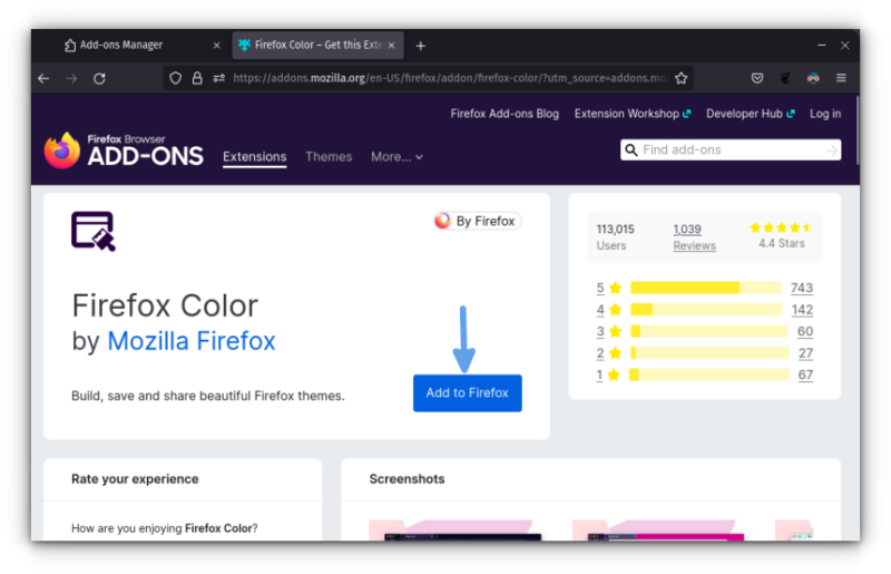 Firefox Add-ons Manager