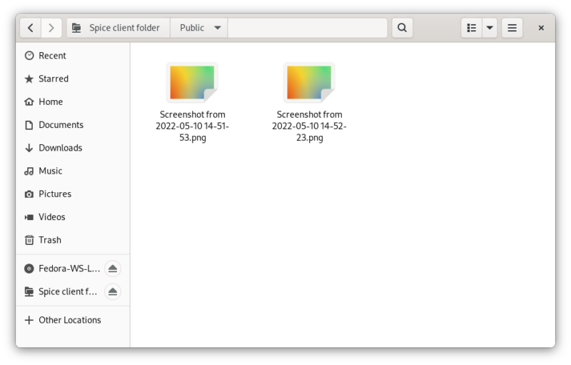 sharing files from guest to host os gnome boxes