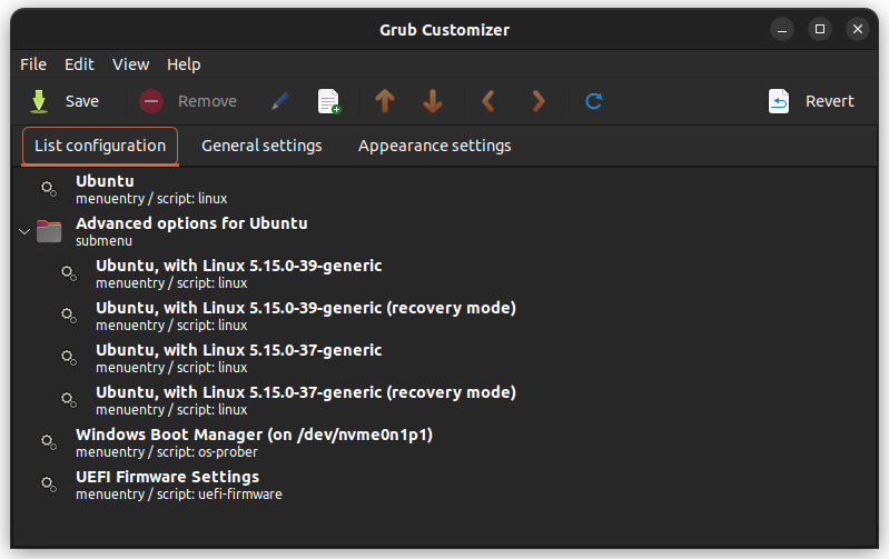 grub customizer ubuntu