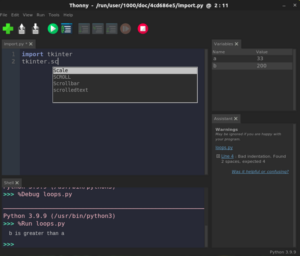 Thonny is an Ideal IDE for Teaching Python Programming in Schools