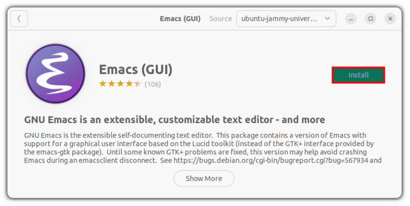 install emacs on your system